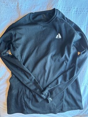 Black Long Sleeve Crew Top